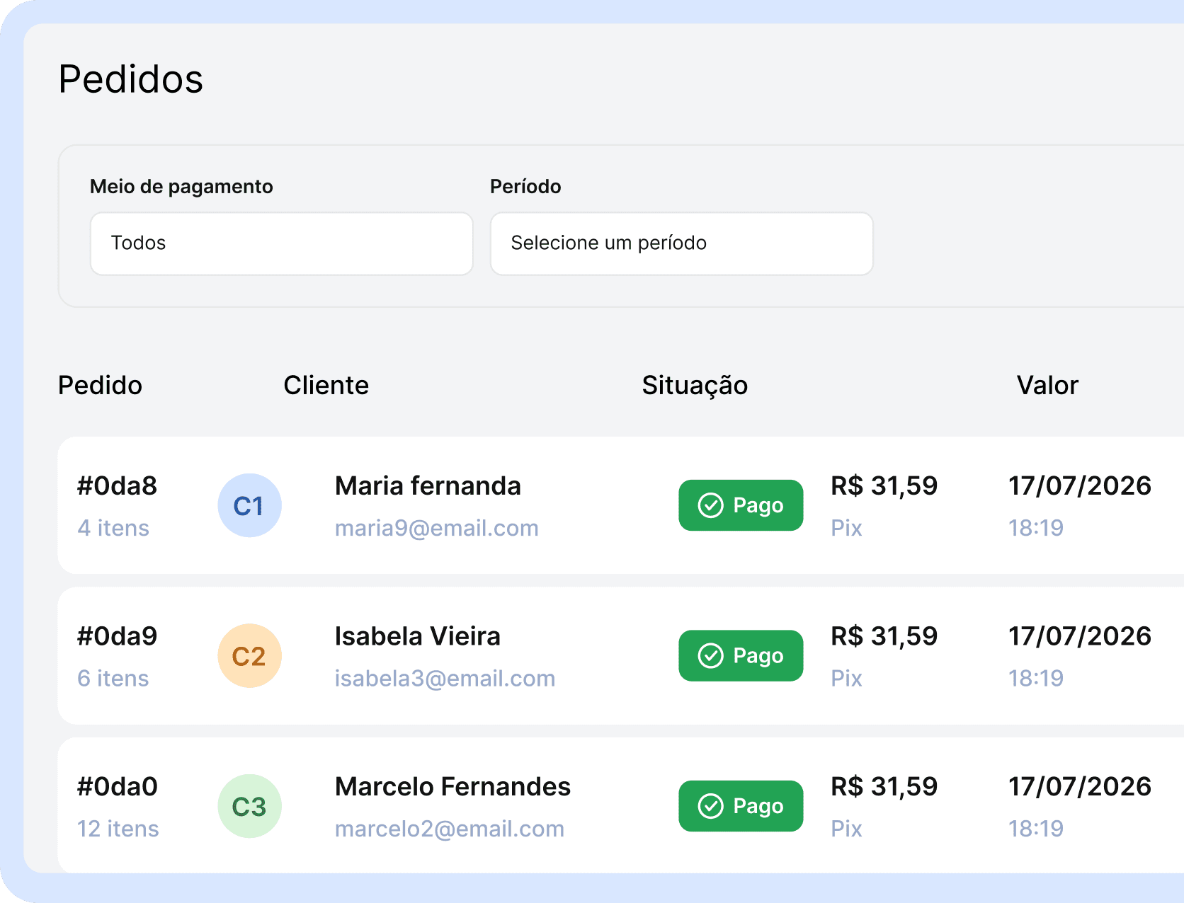 Loja virtual criada na Veend pelo celular